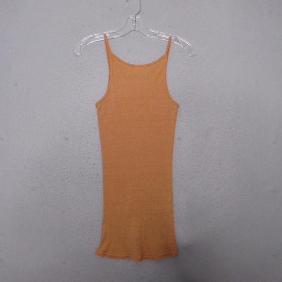Michael Stars Tank Top Orange Fitted One Size Y2K Long Ribbed Made in The USA - Picture 7 of 9